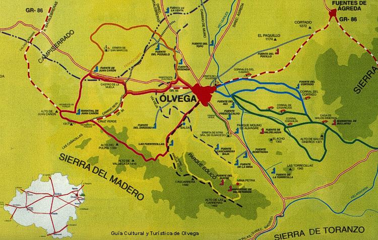 Primera página de Plano con las fuentes de ólvega